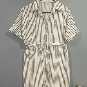 Striped Button-Up Dress